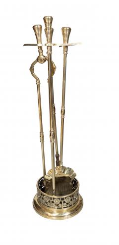 Set Of Aesthetic Movement Brass Fire tools And Stand - 4507095