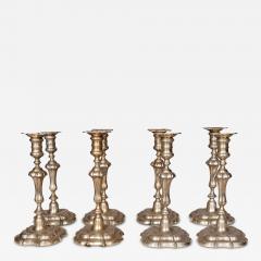 Set Of Eight George III Paktong Candlesticks - 4728418