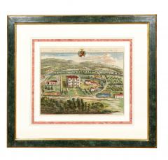 Set Of Eight Hand Colored Engravings Of English Country Houses By Johannes Kip - 4187467