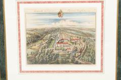 Set Of Eight Hand Colored Engravings Of English Country Houses By Johannes Kip - 4187499