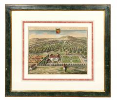 Set Of Eight Hand Colored Engravings Of English Country Houses By Johannes Kip - 4187529