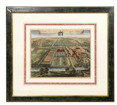 Set Of Eight Hand Colored Engravings Of English Country Houses By Johannes Kip - 4187535