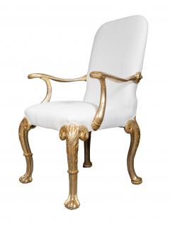 Set Of Eight Vintage George I Style Silver Gilt Dining Chairs - 4506929