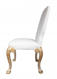 Set Of Eight Vintage George I Style Silver Gilt Dining Chairs - 4506934