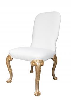 Set Of Eight Vintage George I Style Silver Gilt Dining Chairs - 4506936