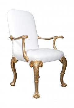 Set Of Eight Vintage George I Style Silver Gilt Dining Chairs - 4506966