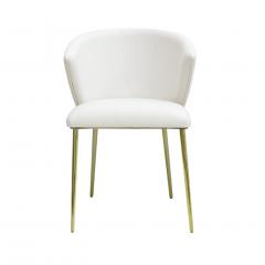 Set Of Four Contemporary Modern White Fabric Chairs - 1469497