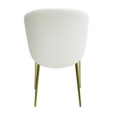 Set Of Four Contemporary Modern White Fabric Chairs - 1469498