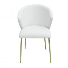 Set Of Four Contemporary Modern White Fabric Chairs - 1469499