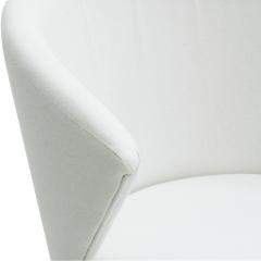 Set Of Four Contemporary Modern White Fabric Chairs - 1469501