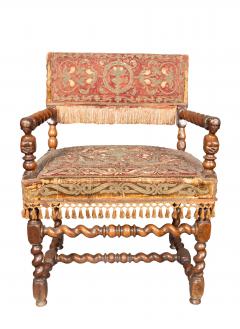 Set Of Four Flemish Baroque Walnut Armchairs - 4458935