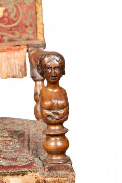 Set Of Four Flemish Baroque Walnut Armchairs - 4458951