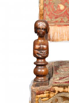 Set Of Four Flemish Baroque Walnut Armchairs - 4458959