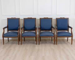Set Of Four Louis XVI Style Armchairs In Natural Wood - 4611827