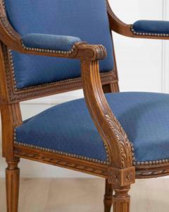 Set Of Four Louis XVI Style Armchairs In Natural Wood - 4611849