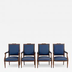 Set Of Four Louis XVI Style Armchairs In Natural Wood - 4614307