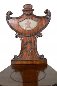 Set Of Four Regency Mahogany Armorial Hall Chairs - 4359243