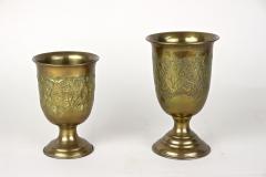 Set Of Late 19th Century Biedermeier Brass Goblets Cups Vases AT ca 1860 - 3921976