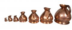 Set Of Seven Victorian Copper Haystack Measures - 4187408