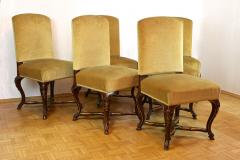 Set Of Six 18th Century Baroque Dining Chairs With Gilt Accents Italy ca 1790 - 3731983