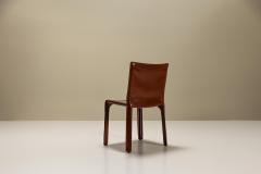 Set Of Six CAB Chairs In Burgundy Leather By Mario Bellini Italy 1970s - 3467900