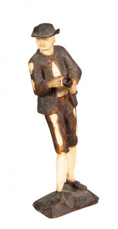 Set Of Six Italian Carved Wood And Bone Peasant Musicians - 4137828