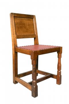 Set Of Six Mouseman Carved Oak Dining Chairs - 4643343