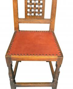 Set Of Six Mouseman Carved Oak Dining Chairs - 4643347