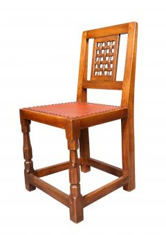 Set Of Six Mouseman Carved Oak Dining Chairs - 4643350