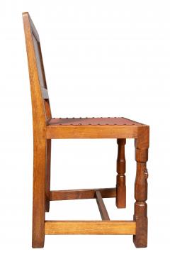 Set Of Six Mouseman Carved Oak Dining Chairs - 4643386