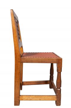 Set Of Six Mouseman Carved Oak Dining Chairs - 4643414