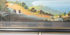 Set Of Six Neapolitan Framed Gouaches Of Vesuvius - 4474302