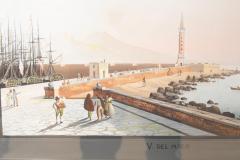 Set Of Six Neapolitan Framed Gouaches Of Vesuvius - 4474305