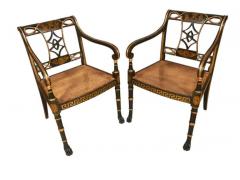 Set Of Six Regency Painted Armchairs - 4143899