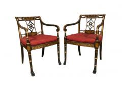 Set Of Six Regency Painted Armchairs - 4143900