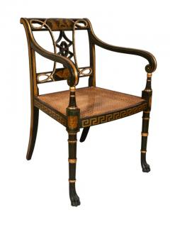 Set Of Six Regency Painted Armchairs - 4143906