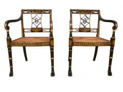 Set Of Six Regency Painted Armchairs - 4143941