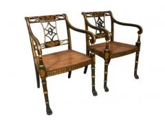 Set Of Six Regency Painted Armchairs - 4143947