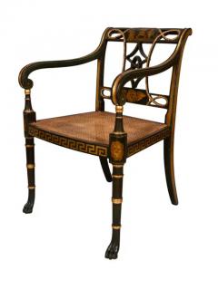 Set Of Six Regency Painted Armchairs - 4143949