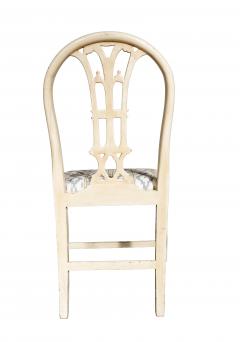 Set Of Twelve Neoclassic Style White Painted Dining Chairs - 4506476
