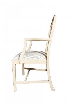 Set Of Twelve Neoclassic Style White Painted Dining Chairs - 4506525