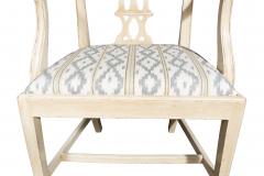 Set Of Twelve Neoclassic Style White Painted Dining Chairs - 4506528