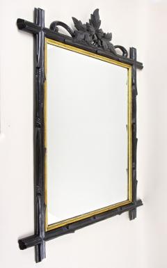 Set Of Two 19th Century Rustic Black Forest Wall Mirrors Gilt Bars DE ca 1870 - 3921401