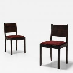 Set Of Two The Hague School Side Chairs In Mahogany Netherlands 1930s - 3504390