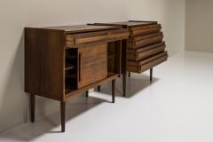 Set Of Two Vintage Cabinets In Veneered Rosewood Denmark 1960s - 3607888