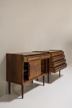 Set Of Two Vintage Cabinets In Veneered Rosewood Denmark 1960s - 3607890