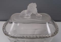 Set c1880 Gillinder Sons Frosted Lion Glass Dishes Philadelphia - 2242990
