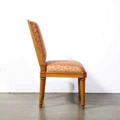 Set of 10 Art Deco Director Style Dining Chairs in Hand rubbed Oak - 3108899