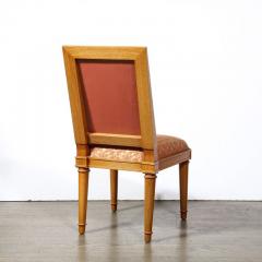 Set of 10 Art Deco Director Style Dining Chairs in Hand rubbed Oak - 3108908