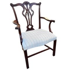 Set of 10 Burton Ching Chippendale Mahogany Dining Chair Set - 4382829